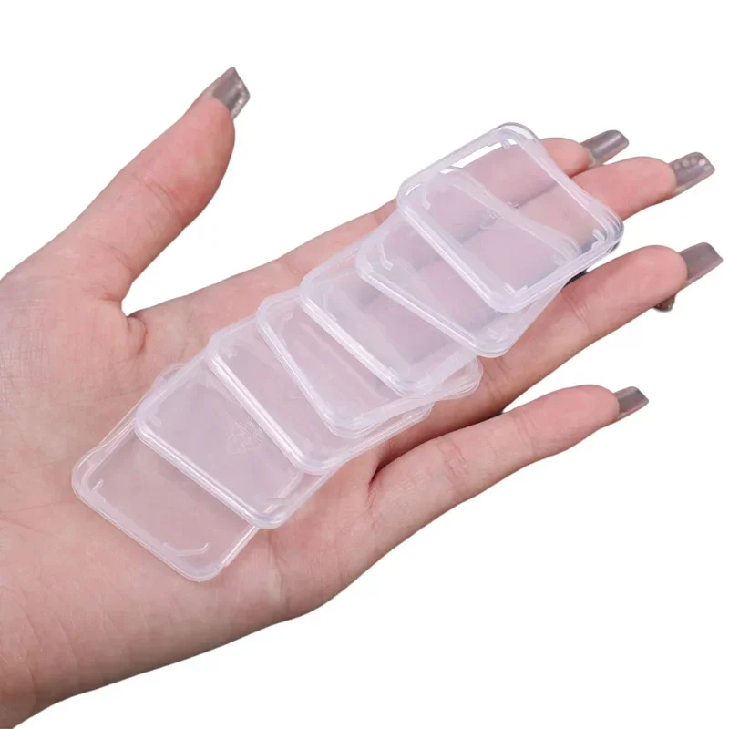 Transparent SD TF CF Memory Card Storage Box Holder Box Protective Case Portable Anti-loss Memory Card Clear Plastic Case