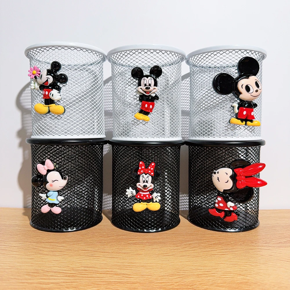 Disney Mickey Black and White Cartoon Pattern Pencil Holder, Metal, Minnie Fan's Study Organizer Birthday Gift 3