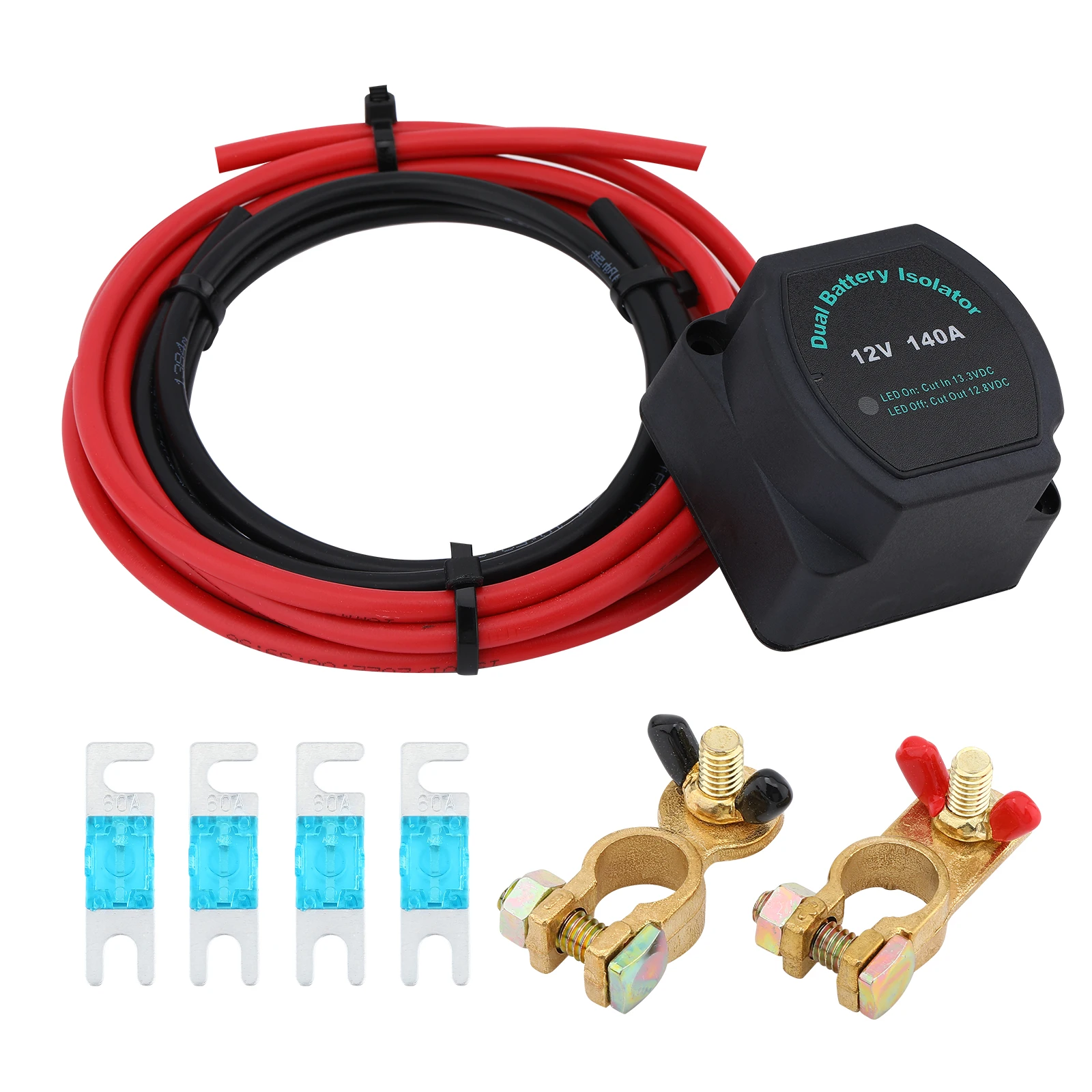 Kit Carica Split 6 Mtr 12 V 140 Amp Relè Sensore Tensione 110 Amp - Foto 10