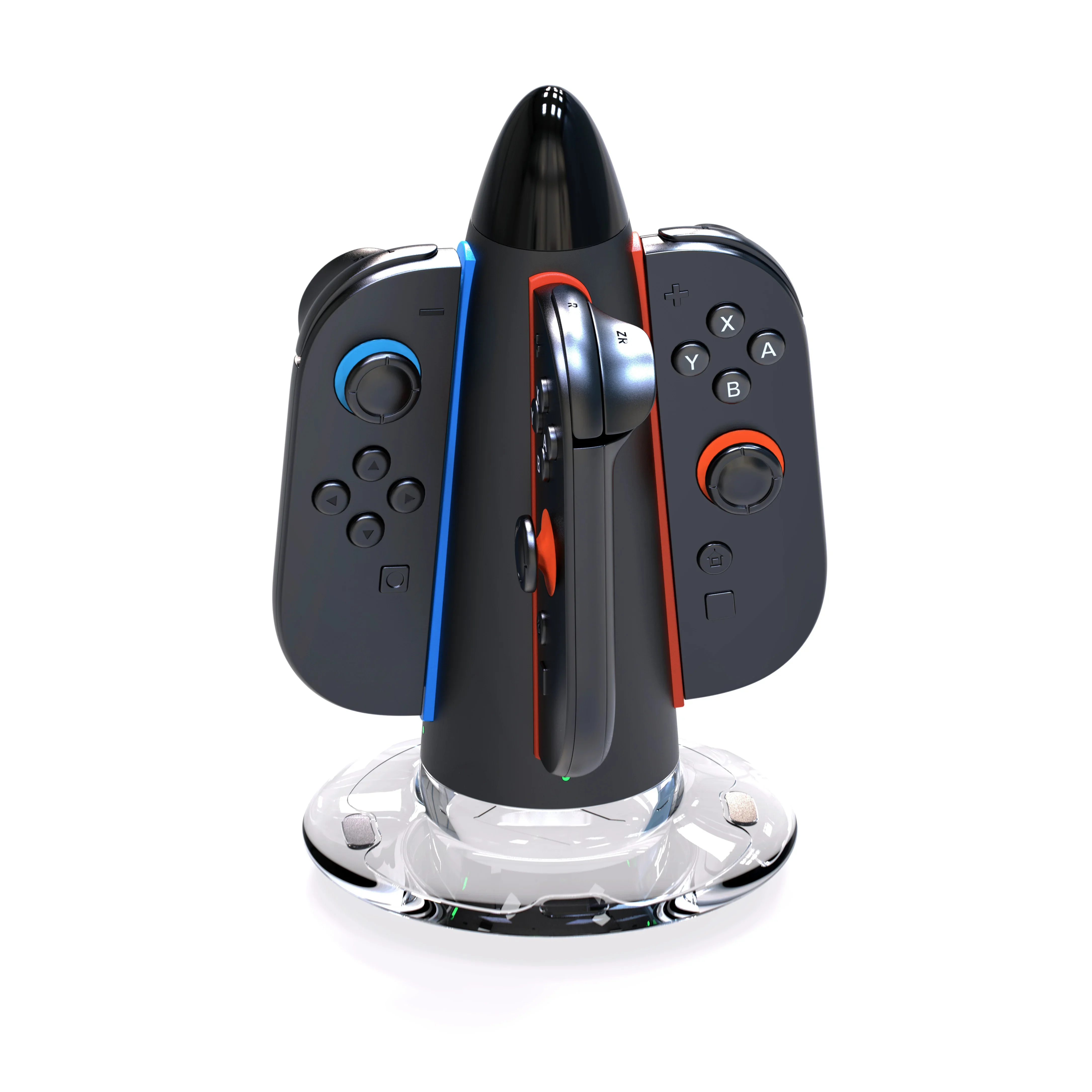 New Rocket-Inspired Design 4 in 1 Charging Stand for SWITCH 2,Dock Built-in RGB Light Strip for Switch 2 Joy-pad STK-DZ605