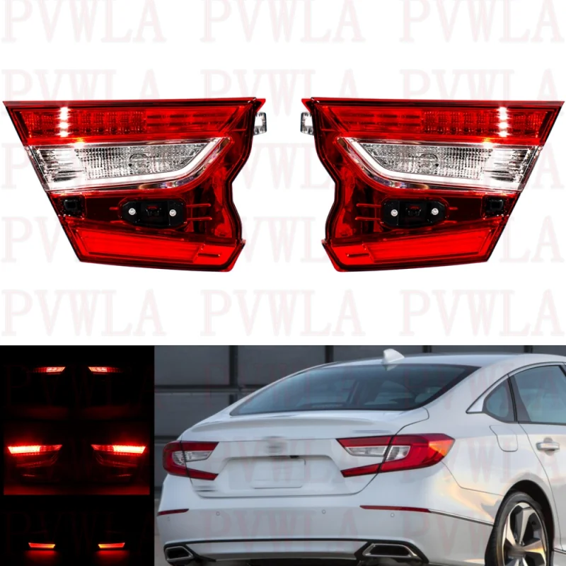 

Pair Inner Side Tail Light Rear Lamp With LED Bulbs 34155-TVA-A01 34150-TVA-A01 For Honda Accord 2018 2019 2020 2021 2022