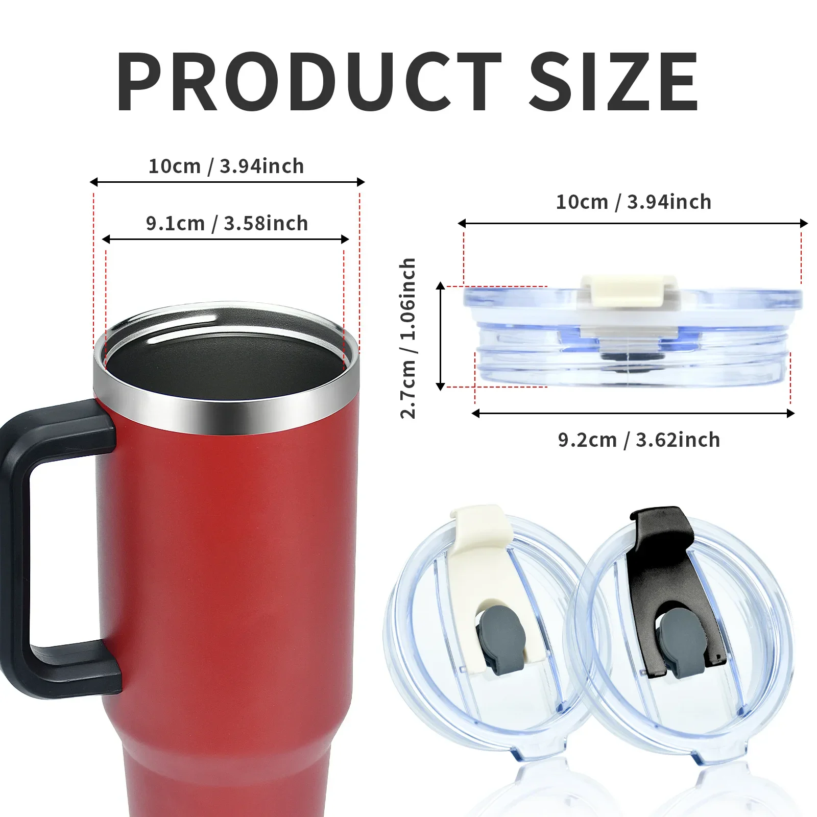 Tumbler Cover Replacement Lid for Stanley Adventure Quencher Travel Tumbler 40 OZ Clear Spill Proof Tumbler Cover for Stanley Cup Accessories