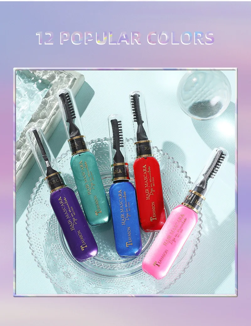 Temporäre Haarfärbe-mascara Auswaschbare Diy Haarfarbe Beauty_voghion.com