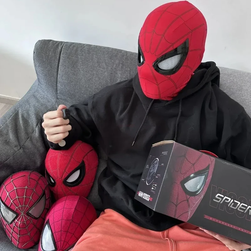 特製アクリルケース　スパイダーマン マスク　1/1 コレクション スパイダーマン 1 マスク生地アクセサリー磁気取り外し可能な目