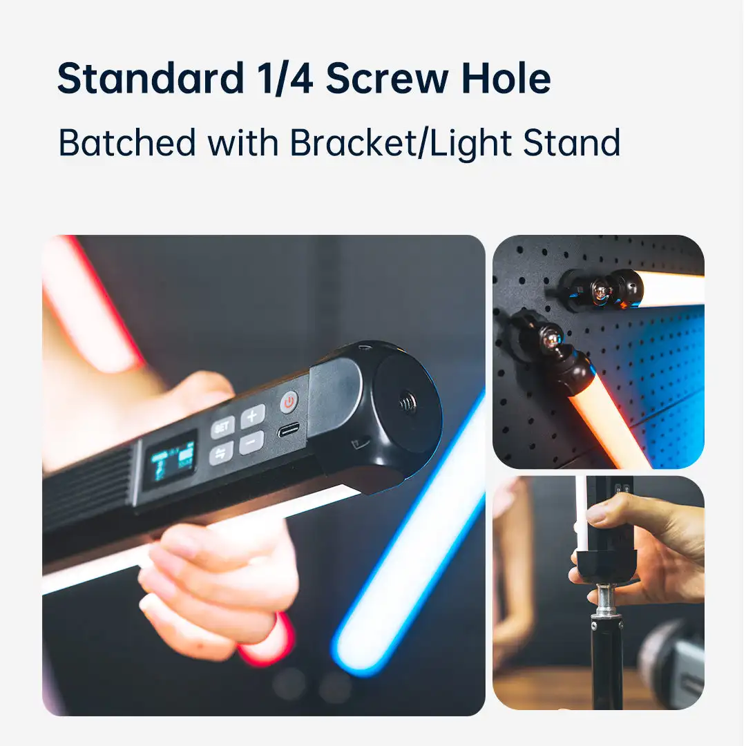 K60 RGB LED Stick Light 20W Handheld Tube Wand Stick 2500K-8500K Photography Lig