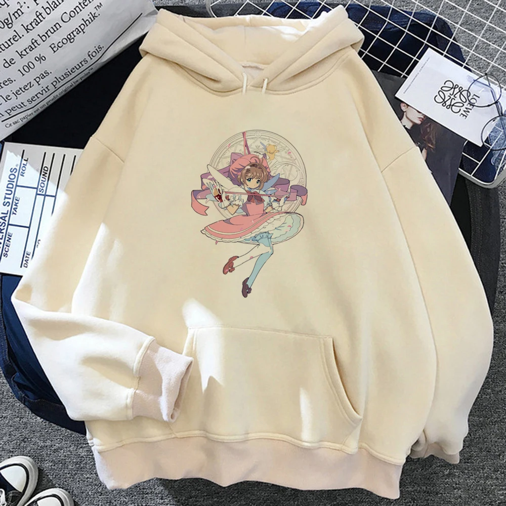 

Худи Cardcaptor Sakura, женская уличная одежда 2023, милые свитшоты из аниме, Женская эстетичная рубашка с капюшоном