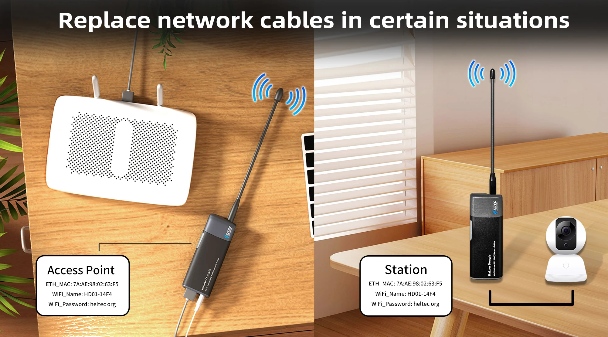 Heltec Wi-Fi HaLow Dongle 1km Ultra-long-range Wireless Network Bridge IEEE 802.