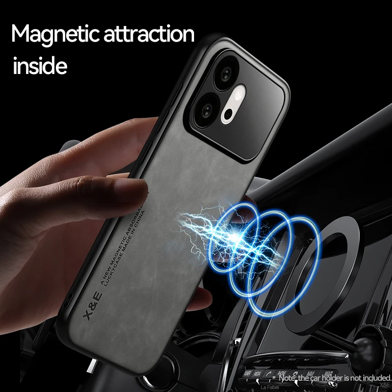 Luxury Sheepskin Magnetic Phone Case