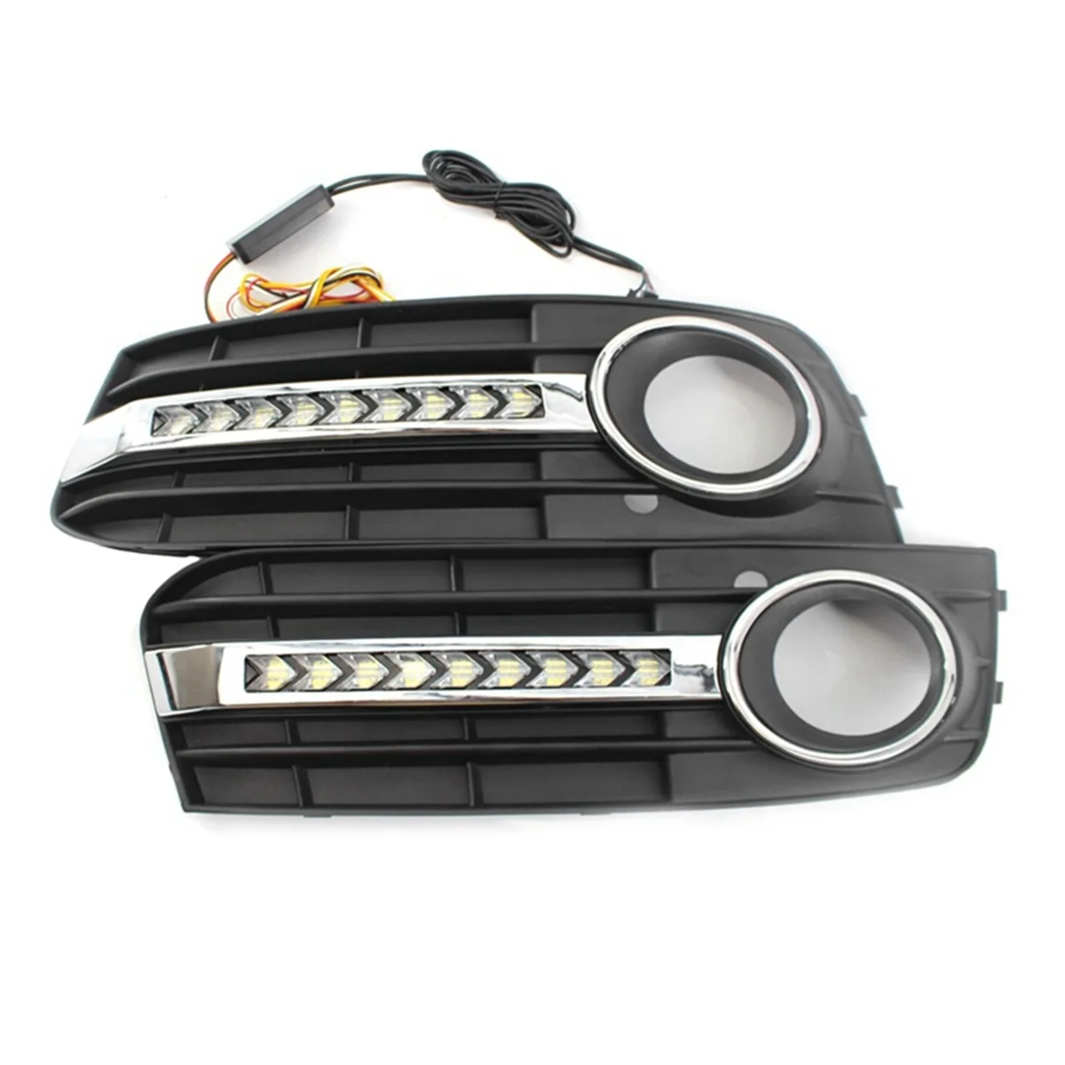 

Car Fluorescent Daytime Running Light Mesh Grille Fog Lamp Frame Suitable for Audi A4 B8 2009-2011 8KD807682