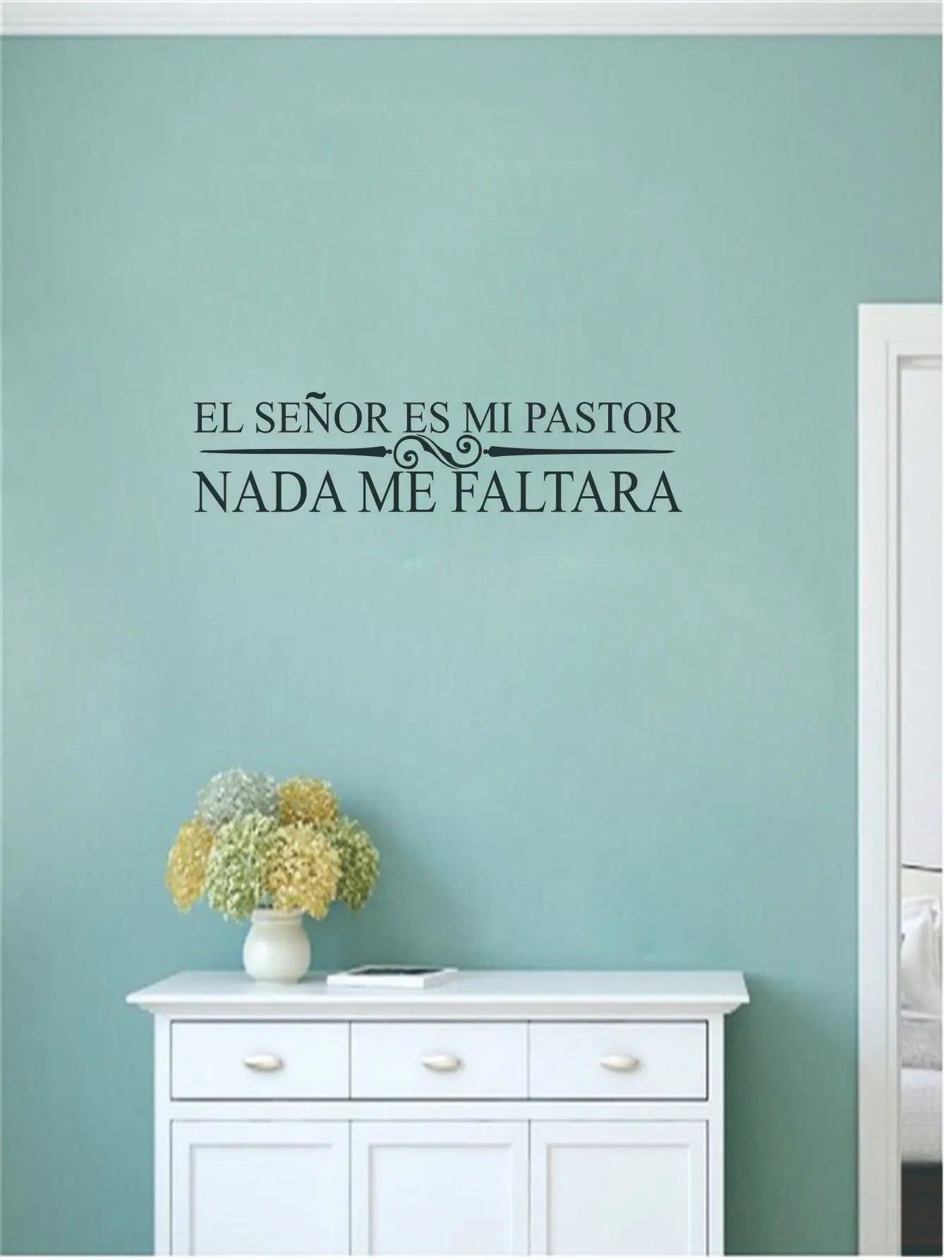Description Picture 4 of itemSpanish Christian Quotes Vinyl DIY Wall Stickers Pastor Mural Decals Removable Artistic Home Decoration  Wall  Decal   JZY134