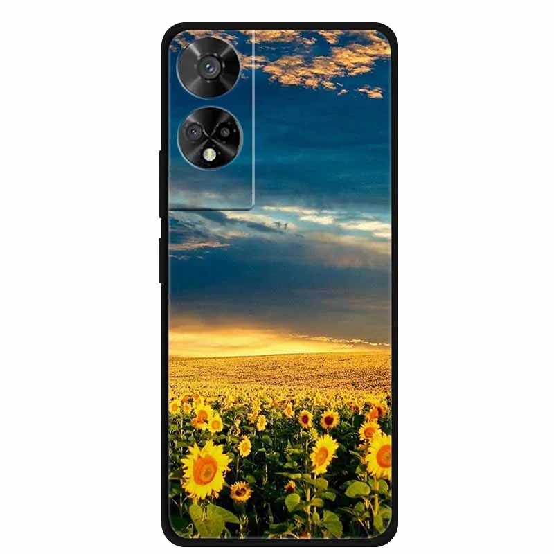Original Soft Silicone TPU Phone Case Back Cover - Fashion Planet Design, Black Bumper