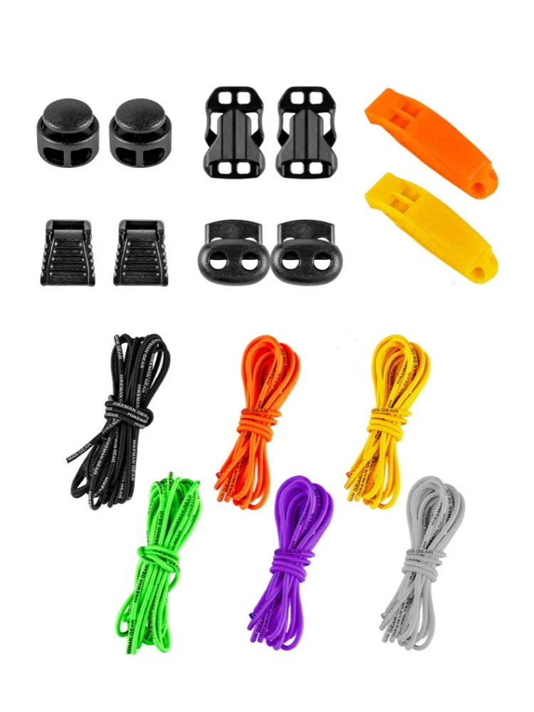 DIY Elastic Rope Backpack Expansion Rope Set Outdoor Camping Sports Mountaineering Bag Modification Rope Buckle