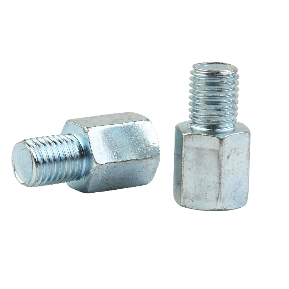 2pcs Motorcycle Scooter Mirror Adapters 8mm Female Clockwise To 8-10mm Male Clockwise Mirror Adapters Threaded Screws