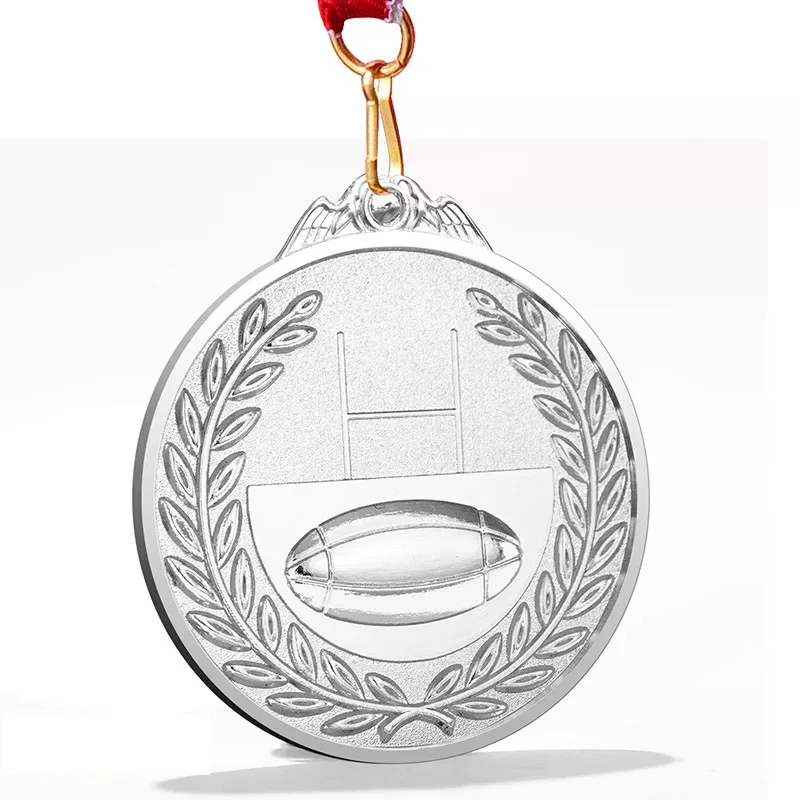 Customized Creative Rugby Medal, Gold, Silver, Bronze Honor, Children's Student Games, Competition Trophy, Medals Souvenir, 3Pcs