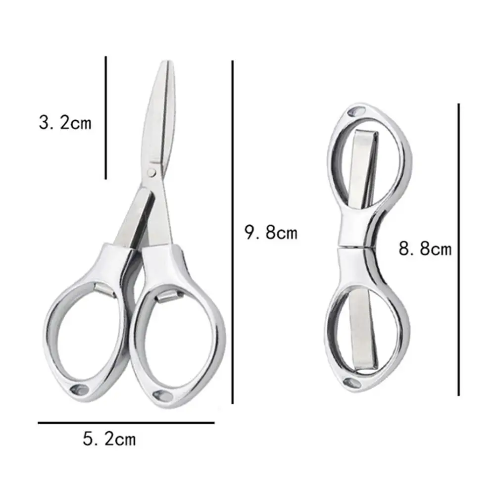 1pc/2pcs/4pcs Stainless Steel Folding Small Scissors Travel Scissors Sewing Scissors  Portable Mini Scissors