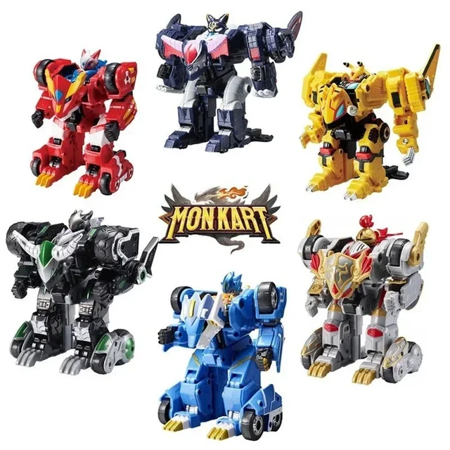 Monkart Transformation Robot Moncha Pixie Vasper MEECARDS Bitroid Zero Draka Rarrken Leo Megaroid Action Figure Model Toys