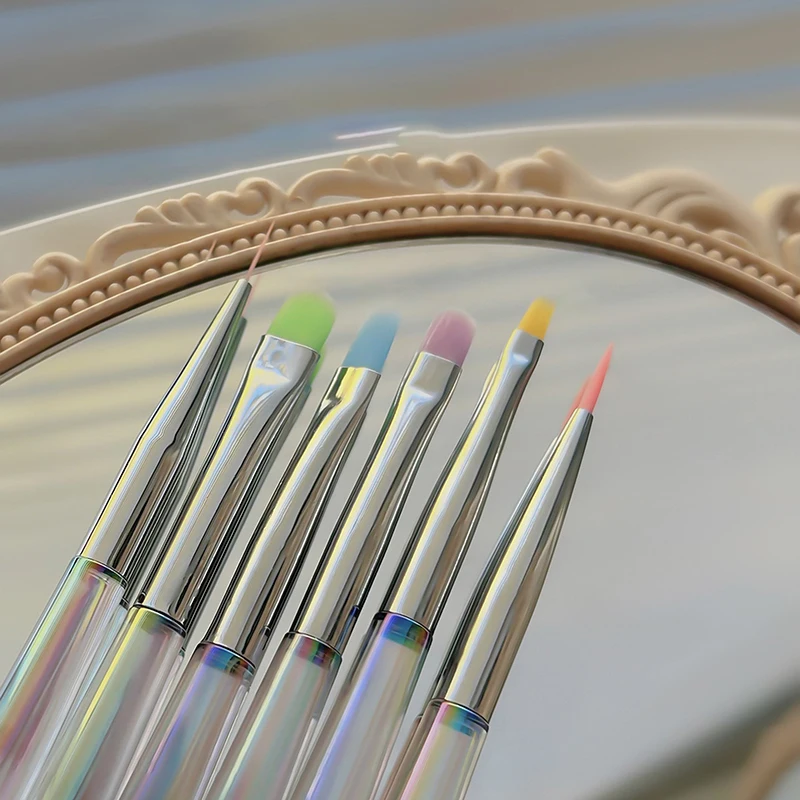 Nail Design Art Pen Aurora Transparent Brush Painting Brush Uv Gel Extension Drawing Carving Pen Diy Manicure Tool Nail Brush 2