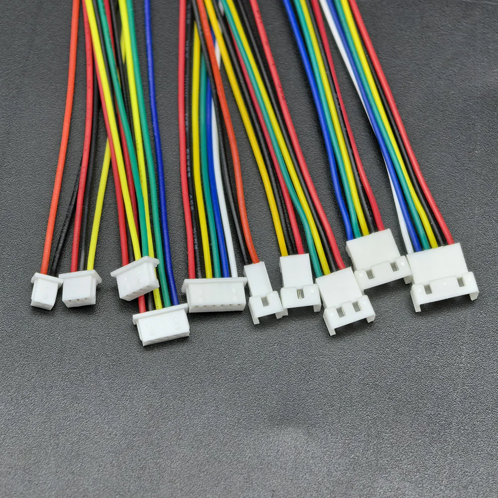 5쌍 미니 JST 1.25mm 커넥터 피치 1.25mm 수컷 플러그 암컷 잭 소켓 MX1.25 2P/3/4/5/6 핀 커넥터 와이어 케이블 포함