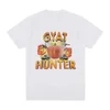Gyat Hunter Funny Meme T-shirt Women's Fashion Retro Short sleeved T-shirt Casual Loose Large T-shirt Street Clothing 2