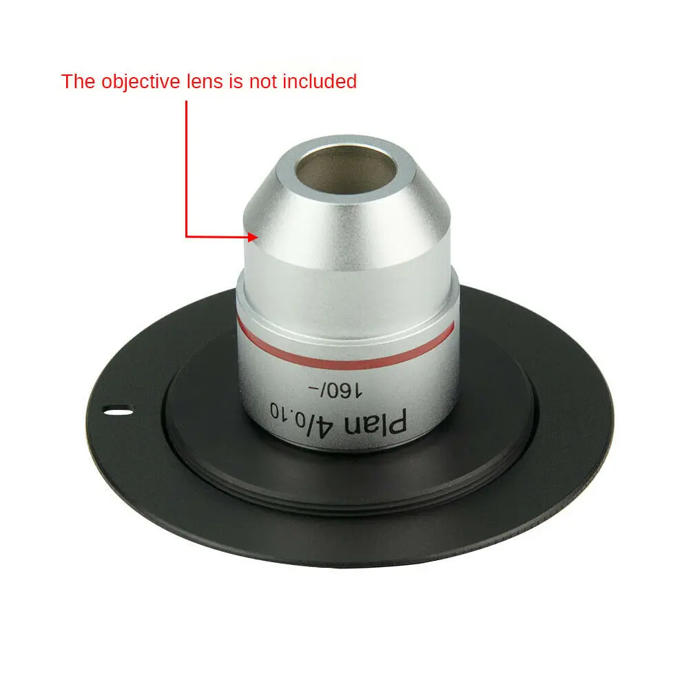 Aluminum Alloy Microscope Objective Lens RMS Thread to M42 Canon EF EOS Nikon AI DSLR SLR Camera Adapter Ring microscope objective lens microscope adapter