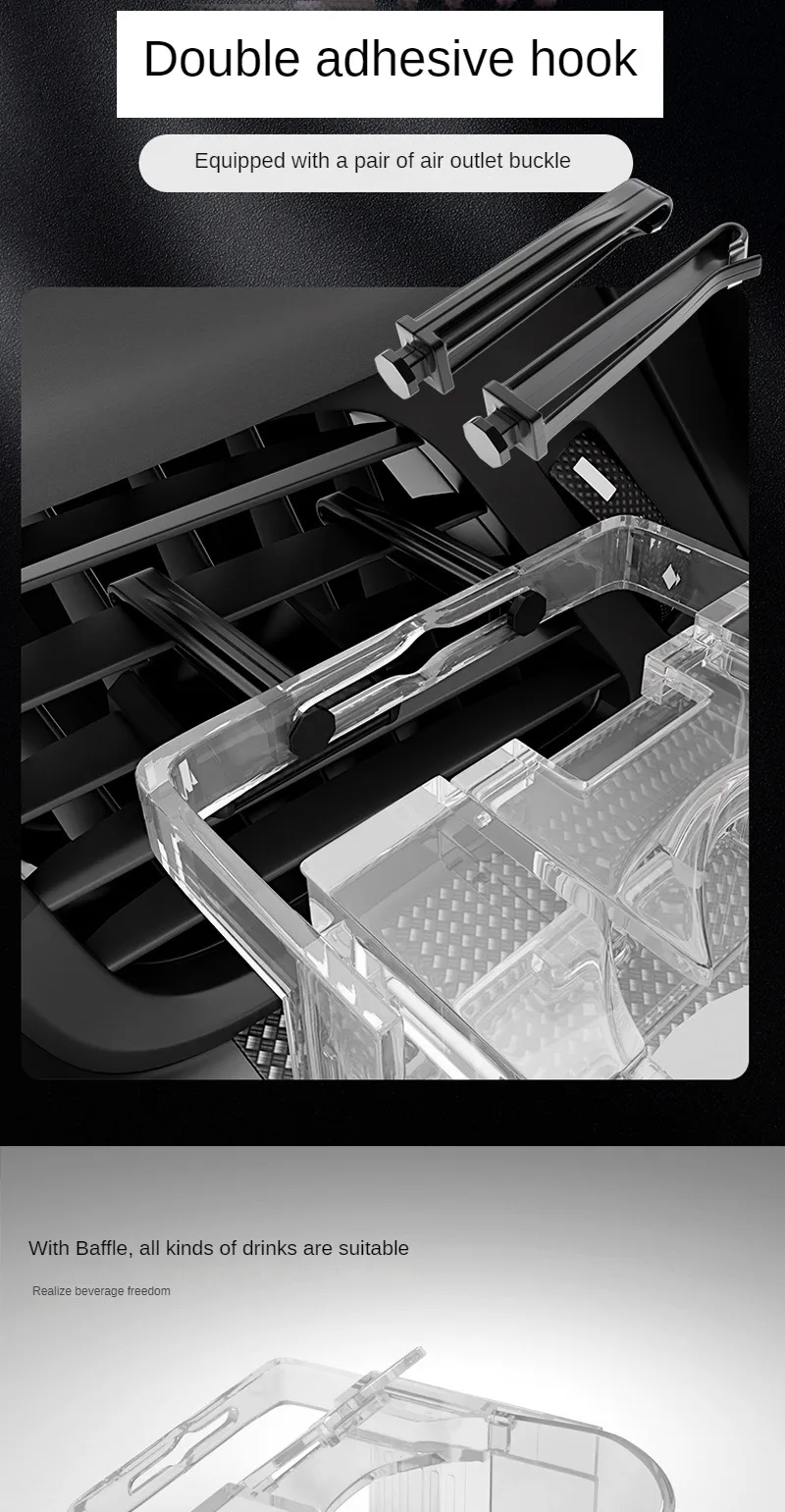 Auto tassen halter Klimaanlage Auslass Auto Wasser becher halter multifunktion aler Auto Getränke halter Auto Dekoration Zubehör – Detail 5