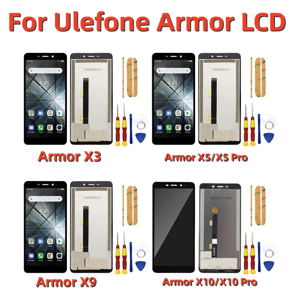 

Новый Оригинальный сенсорный ЖК-дисплей для Ulefone Armor X3 Armor X5 X5 Pro X9 X10 дигитайзер Запасные части Бесплатные инструменты