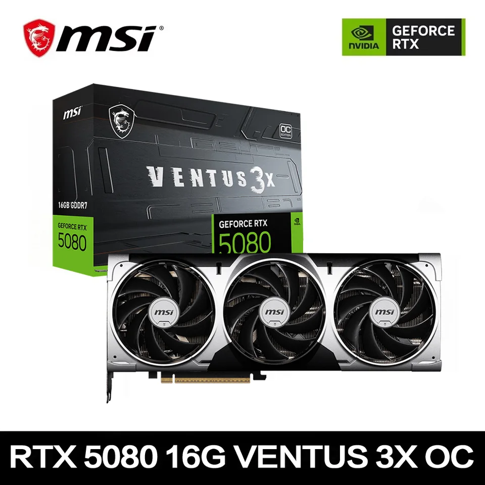 MSI RTX 5080 16 グラム VENTUS 3X OC ゲーミンググラフィックスカード