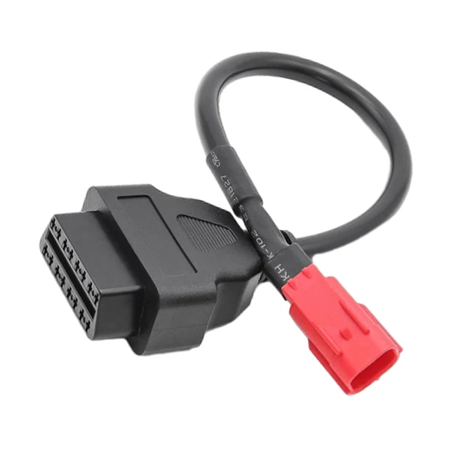 Motorcycle OBD2 Adapter Cable - 16 Pin To 6 Pin Diagnostic Cable For Moto Guzzi, Yamaha, Vespa