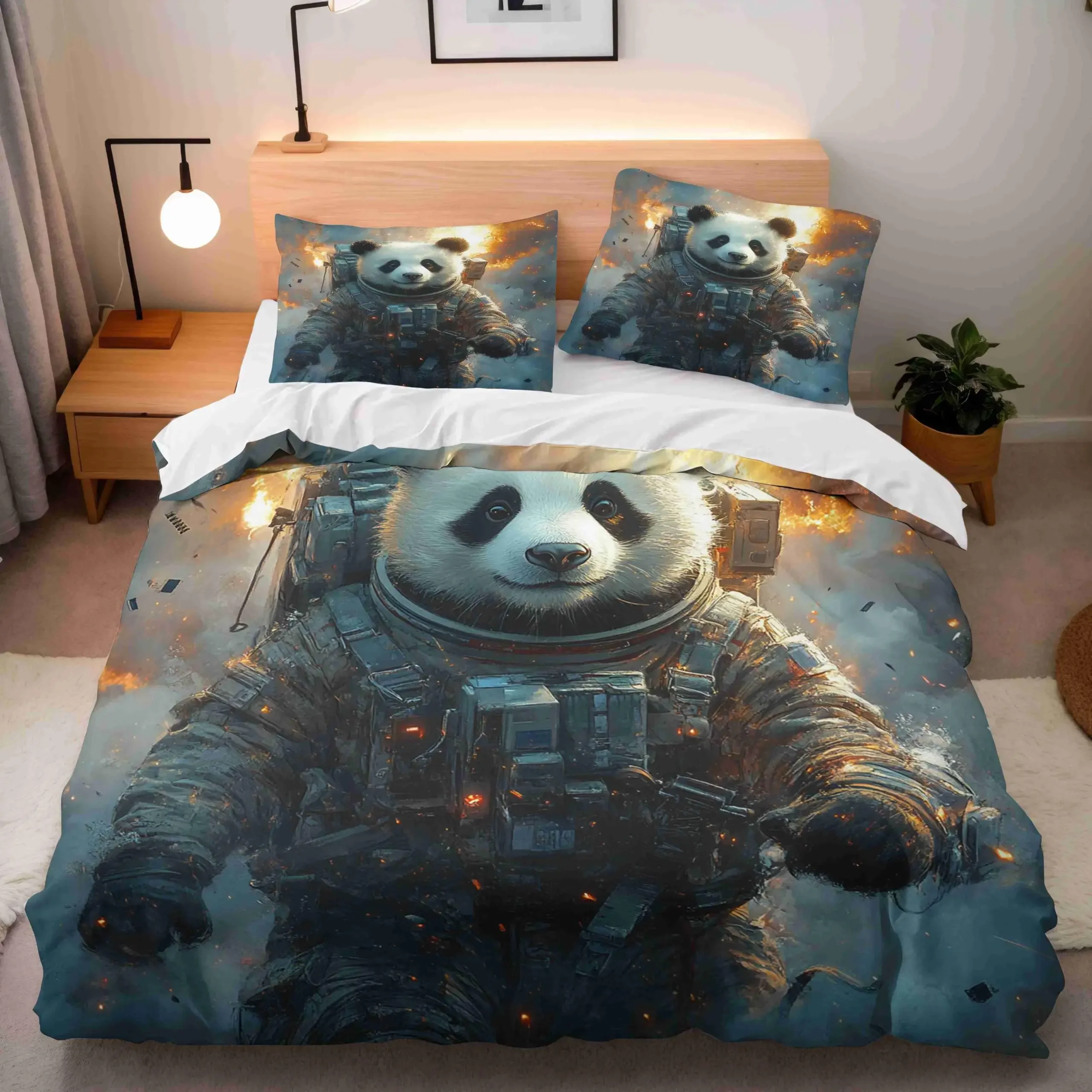 Science Fiction Bedding Duvet Cover Twin Size Starry  3D Printed Decor Bed Set Soft Microfiber Bedding set
