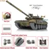HENG LONG 1/16 7.0 T90 Remote Controlled Tank 3938 360° Turret Metal Tracks W/ Linkages Red Eye Steel Gearbox Army Toys TH17856 1