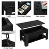 Modern 39in Lift Top Coffee Table with Hidden Compartment & Storage for Livingroom, Black 5