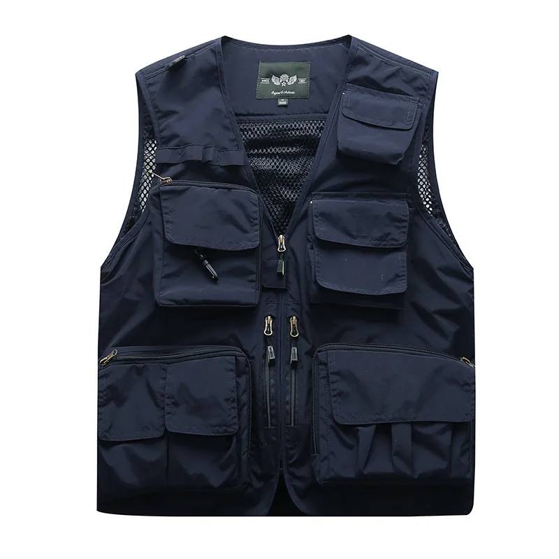 Plus Größe S-7XL Sommer Im Freien Taktische Weste Männer Casual Multi-taschen Mesh Atmungsaktive Weste Wandern Angeln Werkzeug Arbeit Weste_voghion.com