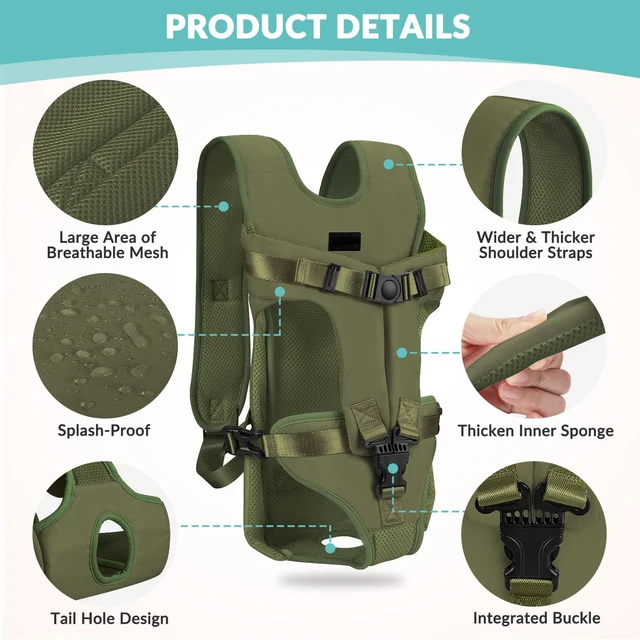 Pet Front Carrier Backpacks Ajustable Hands Free Dog Backpack For Small Mediun Dogs Breathable Cats Outdoor Travel Carrier Bags 4