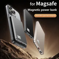 Магнитный внешний аккумулятор Lenovo Power Bank 500000 мАч, портативный беспроводной аккумулятор PD22.5W с быстрой зарядкой для Magsafe для iPhone Samsung — изображение 2