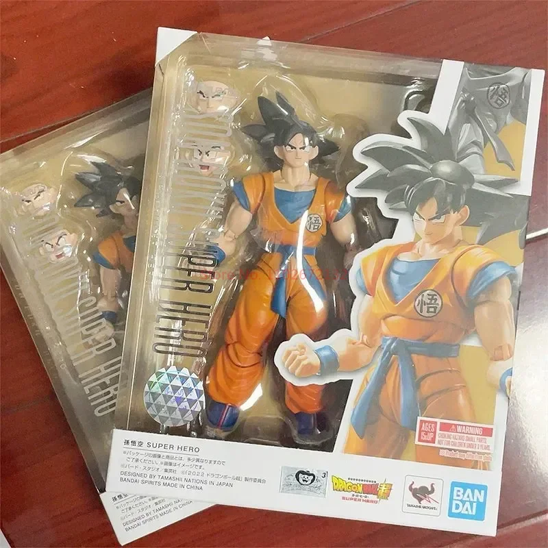 

New Original Bandai Shfiguarts Dragon Ball Z Figure Super Hero Sun Goku Black Hair Action Figurines Cool Models Toys Gifts
