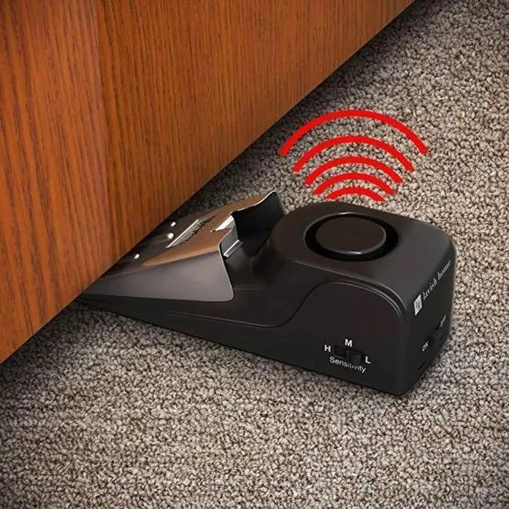 

2023 Portable Door Stop Alarm Anti-theft Wireless Security System Door Stopper Block Alarm For Home Hotel Dormitory Safety