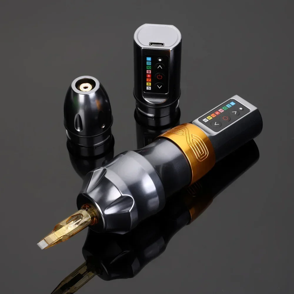 EXO Wireless Tattoo Machine Kit Coreless Motor 2400mAh Dual Battery Tattoo Rotaty Pen Gun For Artist tattoo supplies tattoo kit tattoo pen tattoo motor