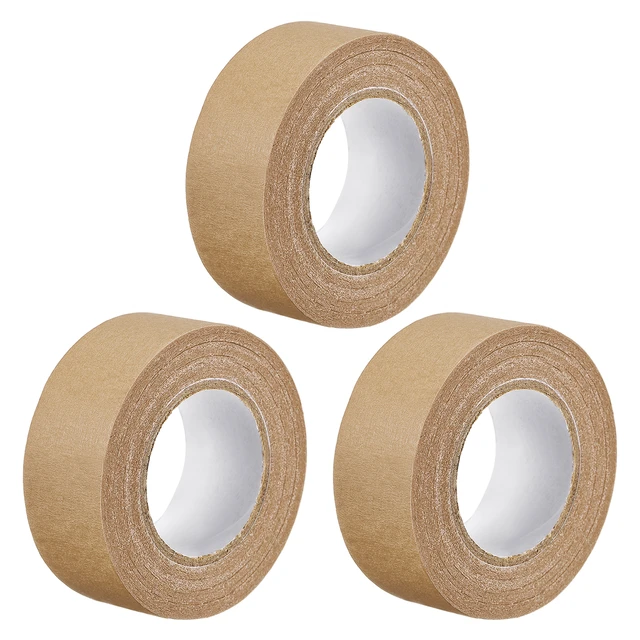uxcell 3 Pcs 25mm 1 inch Wide 20m 21 Yards Masking Tape Painters Tape Rolls  Brown for DIY Crafts - AliExpress
