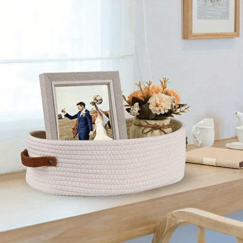 Description Picture 5 of itemVersatile Woven Storage Basket With Dual Handles - Perfect For Desk Organization & Bathroom Essentials