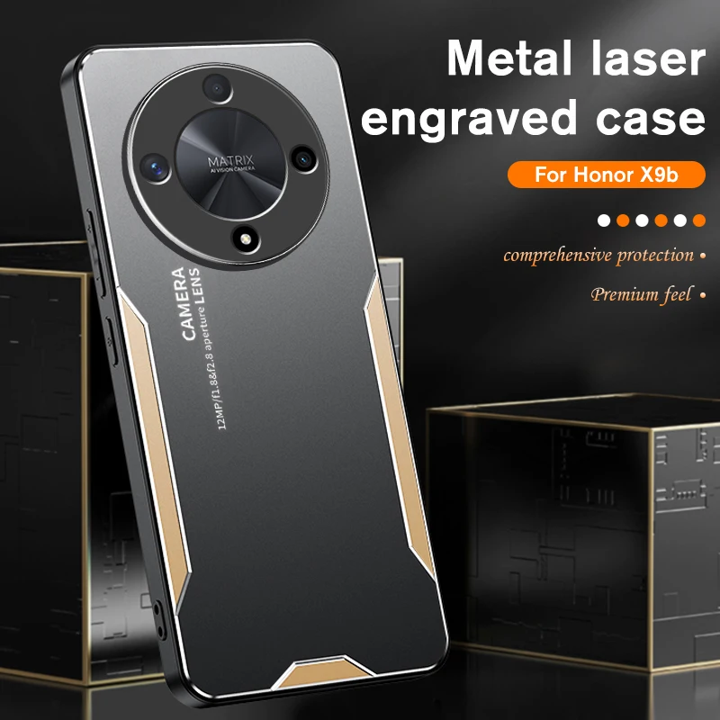 Light-Armor Tpu Bumper Matel Coque Antiurto Per Honorx9B Honor X 9B X 9B 5G Protect Case Honar Honer Magic6 Lite 6 Lite Light