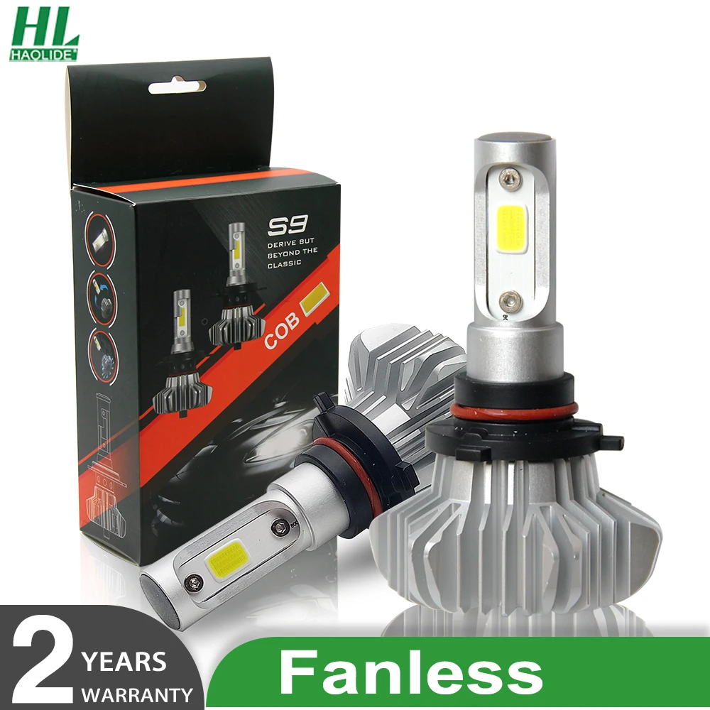 Светодиодные лампы HAOLIDE для автомобильных фар H4 H11 9005 9006 K, белые Противотуманные фары 6500 лм COB H1 HB4 H7, Автомобильные светодиодные лампы