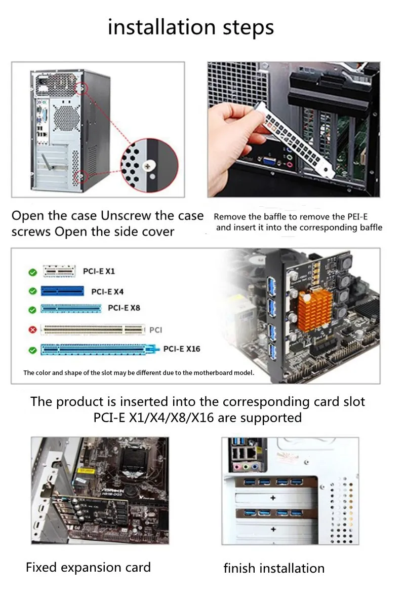 Adaptador PCI E Express para BTC Miner,