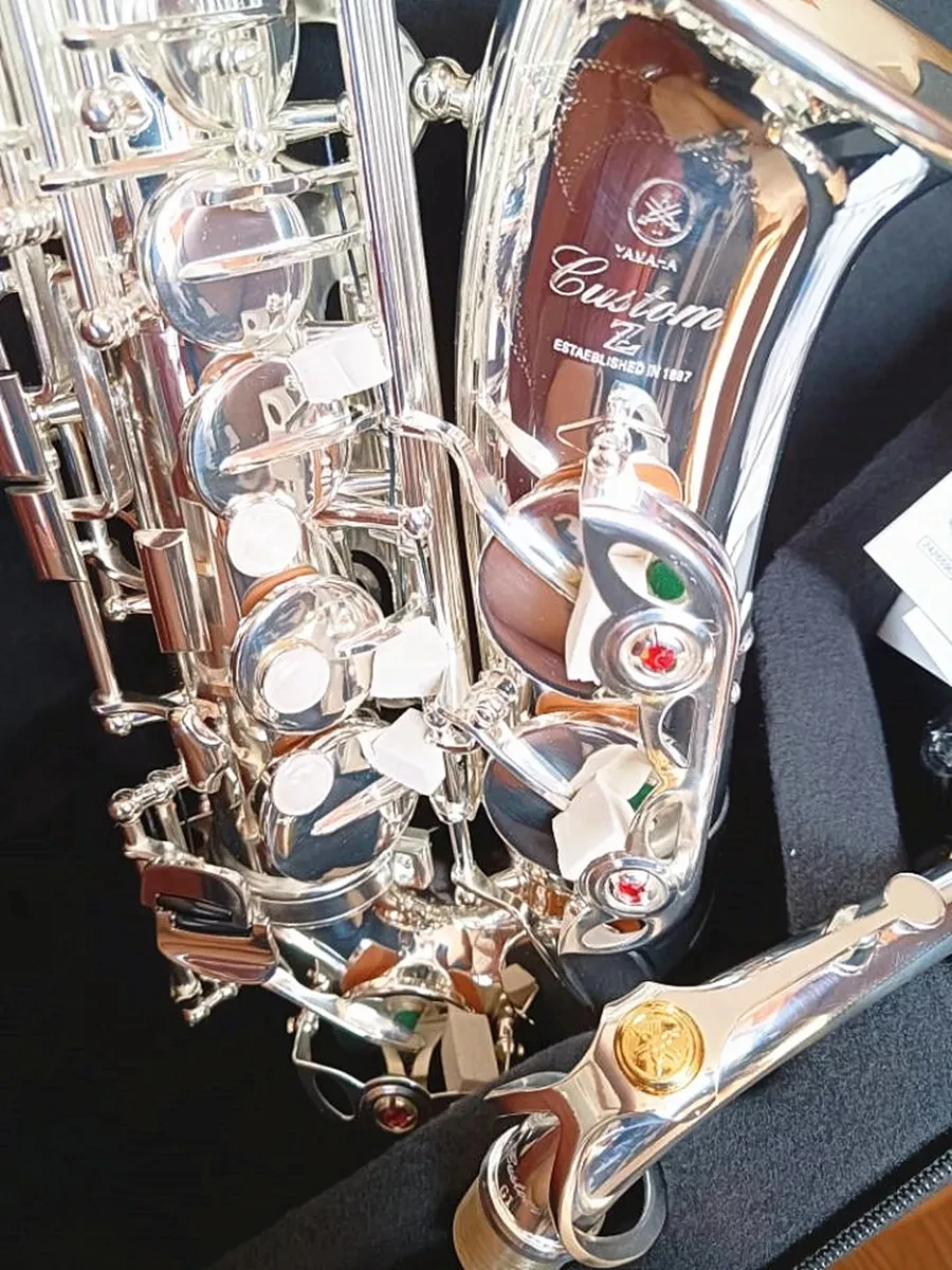 Alto Saxophone YAS-82Z E-Flat Brass Silvering Sax Performance Musical Instrument With Case Accessories