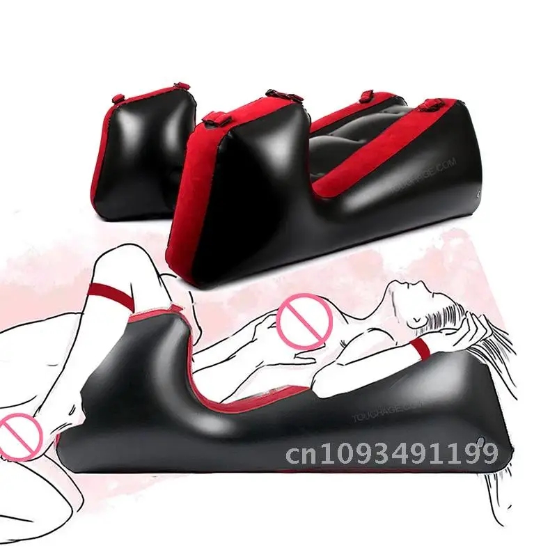 Couple Sofa Sex Furniture Force Split Leg Mat With Straps Toys Bondage Position Sexual Inflatable Adult Cushion BDSM Love Chair