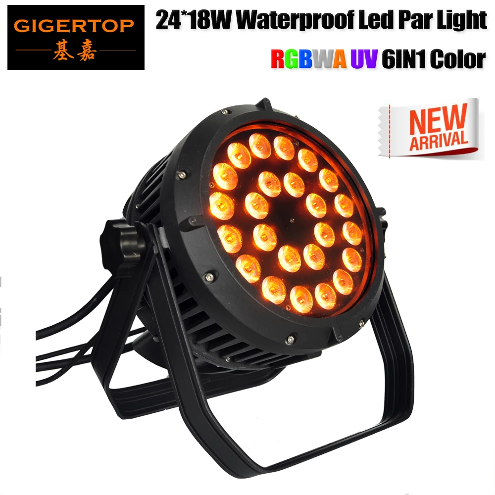 

TIPTOP TP-P114 Waterproof 24 x 18W RGBWA UV 6IN1 Led Par Light DMX512/Auto/Sound/Master-slave Control Smooth Dimmer Led Washer