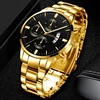 5pcs Necklace Bracelet Ring Mens Watches Set Fashion Luxury Men Stainless Steel Quartz Wrist Watch Man Business Casual Watch 3