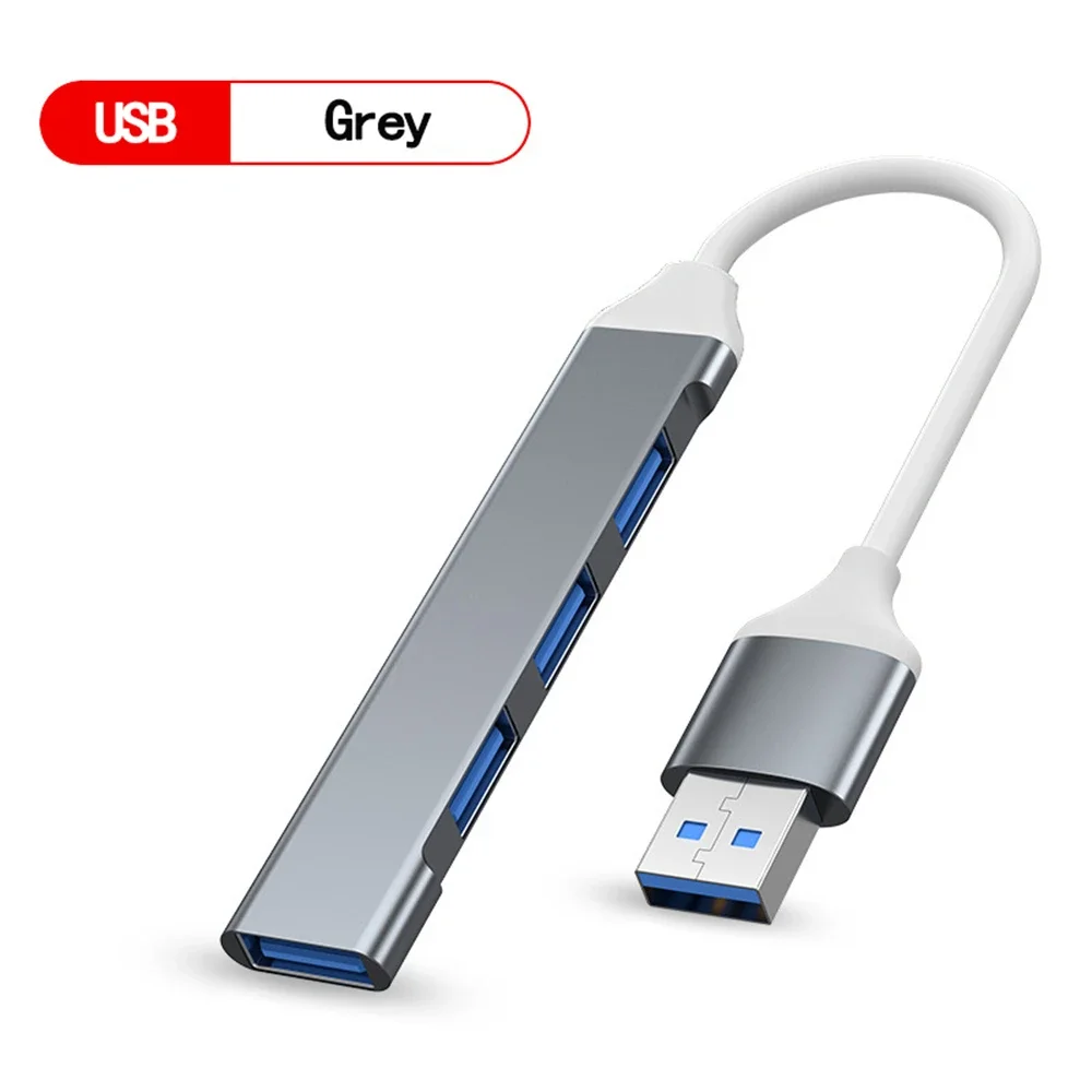High-Speed 4-Port USB Hub with Type-C Splitter