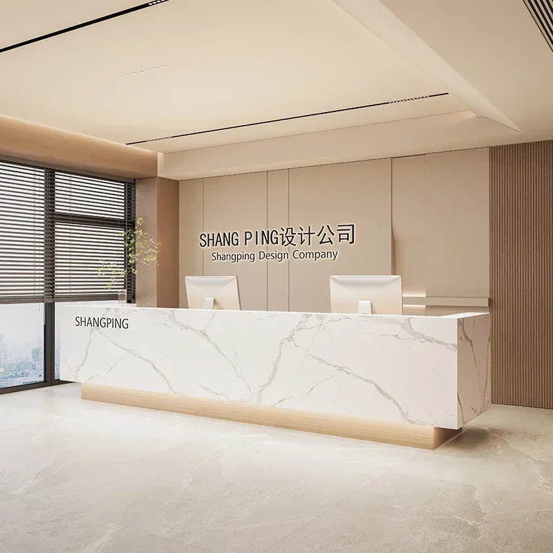 Supermarket Counter Table Furniture Luxury Reseption Desk Counters For Small Store Business Shop Salon Reception Bakery Long Spa