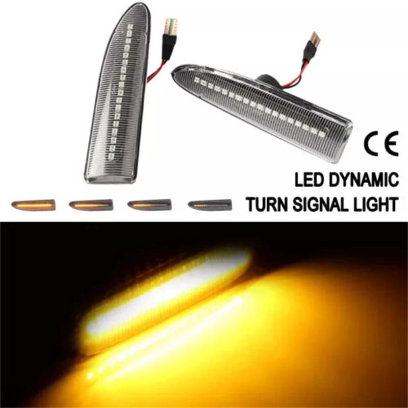 

2PCS Auto Lamp Dynamic Led Side Marker Turn Signal Light Lamp For 2002-2008 Jaguar X-Type Car Accessories