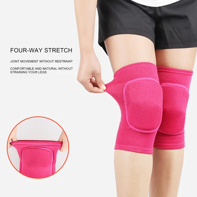 2pcs Sports Compression Knee Pads Elastic Knee Protector Thickened Sponge Knee Brace Support for Dancing Workout Training 3